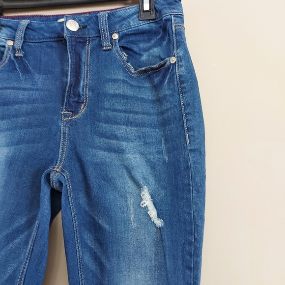 Seven7 midrise ankle skinny stretch jeans - Picture 5 of 11